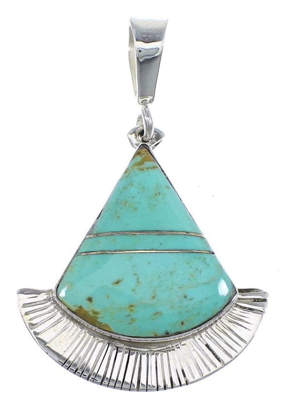Sterling Silver And Turquoise Pendant Jewelry VX55678